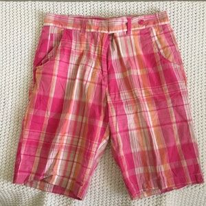 JASMINE WALKING SHORTS WOMAN SIZE 12 PINK/ORANGE/TAN.          (15)